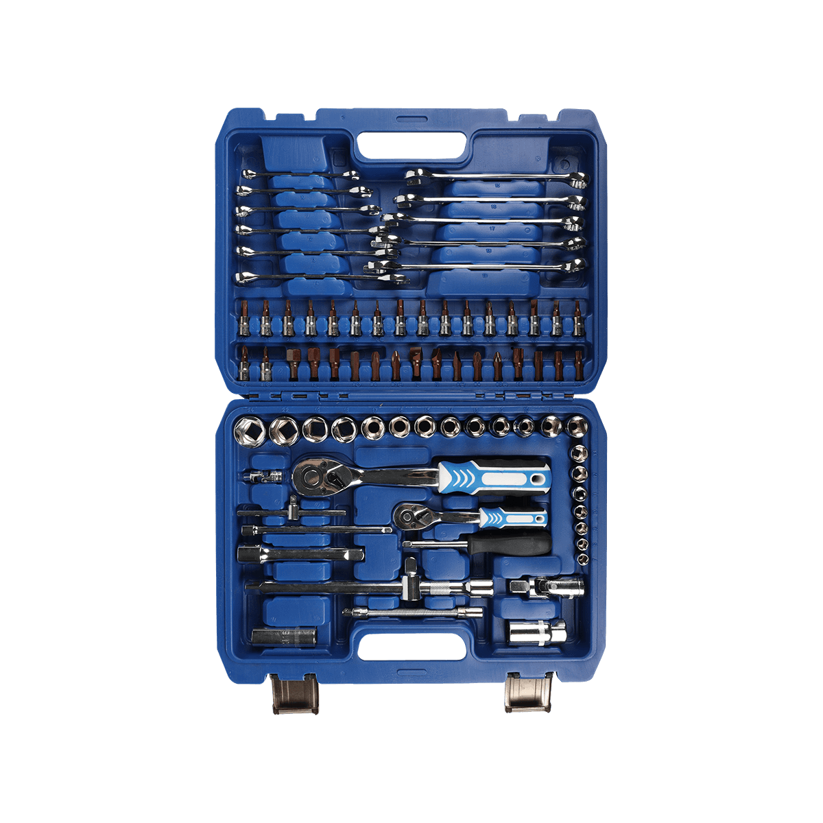 78件套1/2 和1/4和3/8英寸套筒套装棘轮扳手套装汽车工具包汽车维修工具套装 details